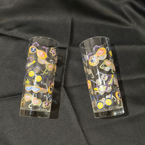 2 vintage Home Essentials ice tea/ Highball sunglasses (ocean crazy) glasses - Picture 2 of 5